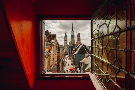 Vue depuis le Gros Horloge à Rouen