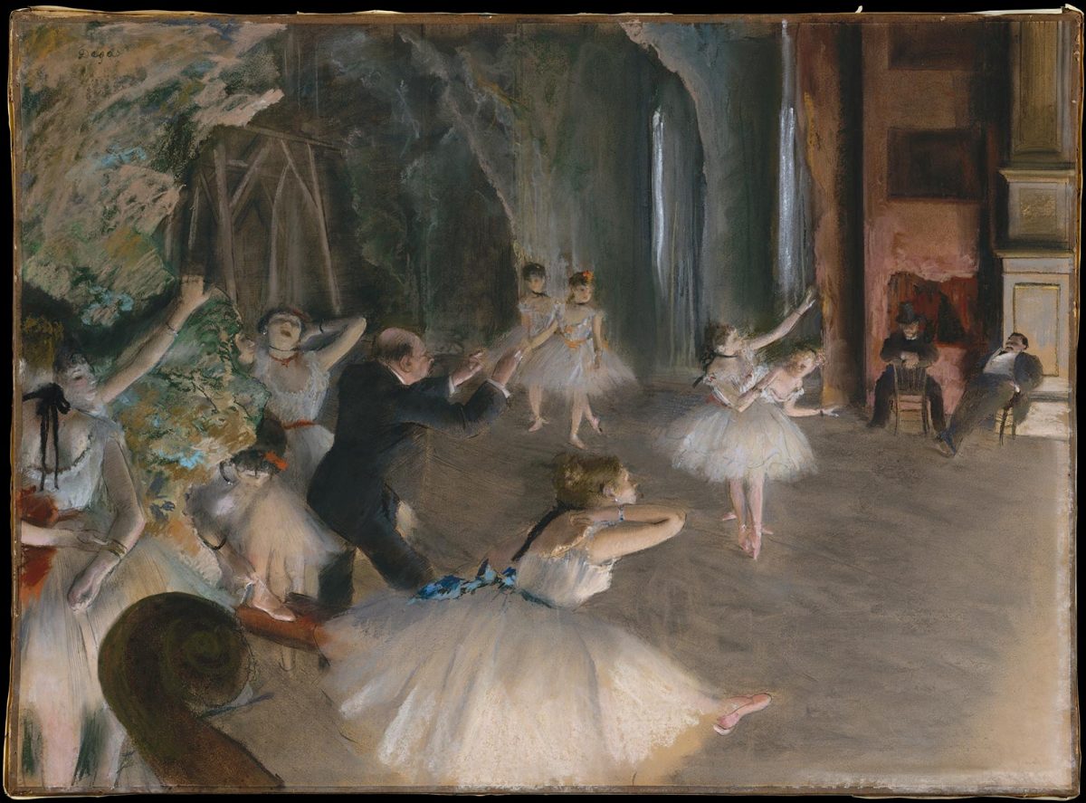 Edgar Degas répétition d'un ballet sur scène