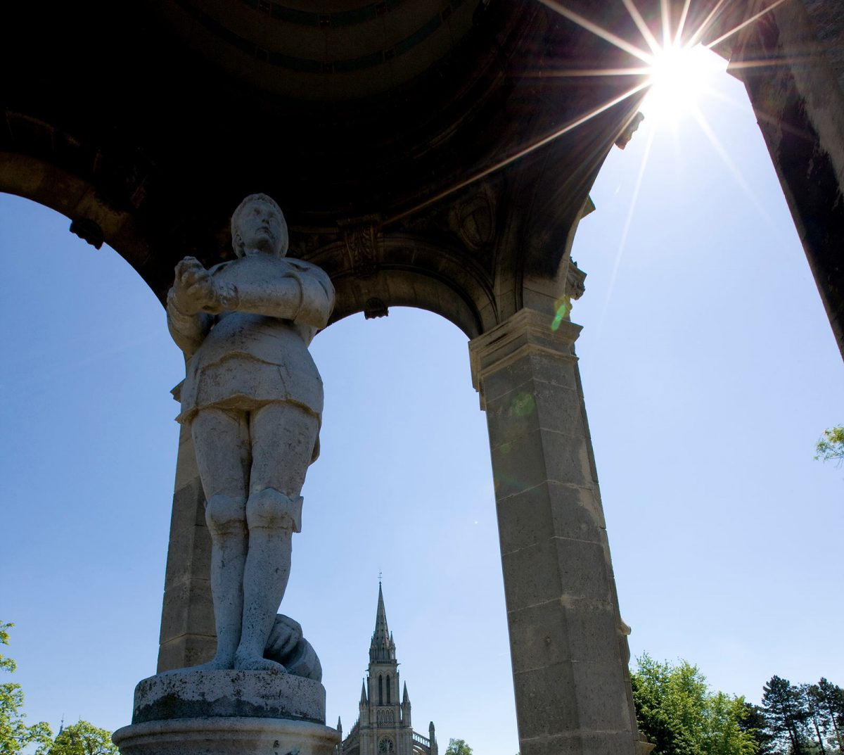 Statue de Jeanne d'Arc à Bonsecours, près de Rouen