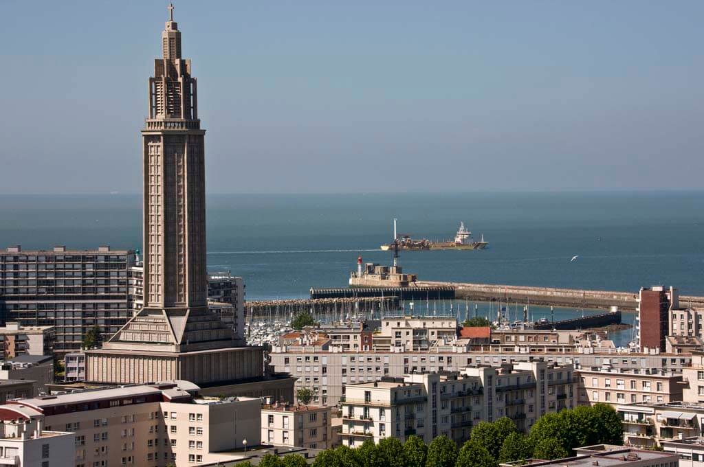 Blick auf die UNESCO-Stadt Le Havre