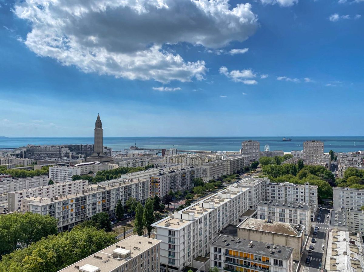 Panoramablick über Le Havre vom Hôtel de ville aus